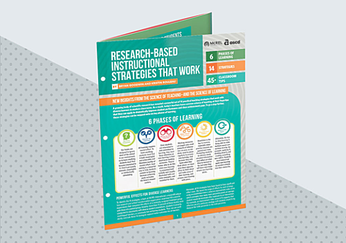 Cover image for the Research-Based Instructional Strategies That Work Quick Reference Guide.