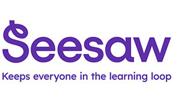 Seesaw logo with the text Keeps everyone in the learning loop underneath.