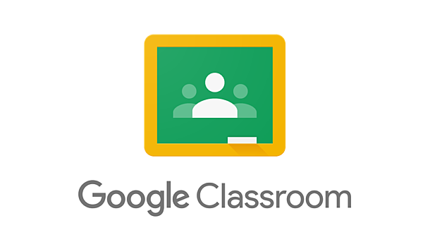 Google Classroom logo featuring a stylized green chalkboard with a white group icon and the text Google Classroom underneath.