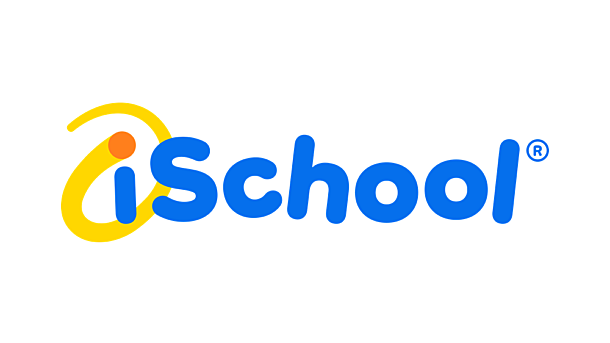 ISchool logo with a yellow stylized i and blue text.