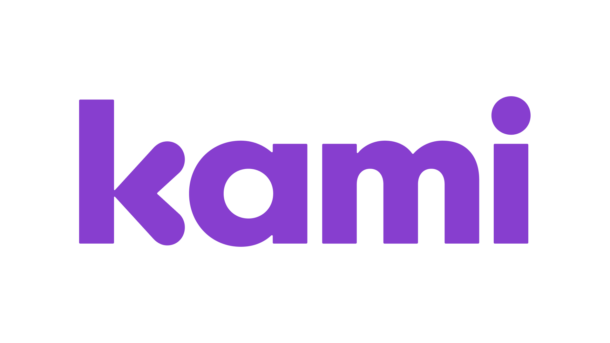 The Kami logo in purple lowercase letters.