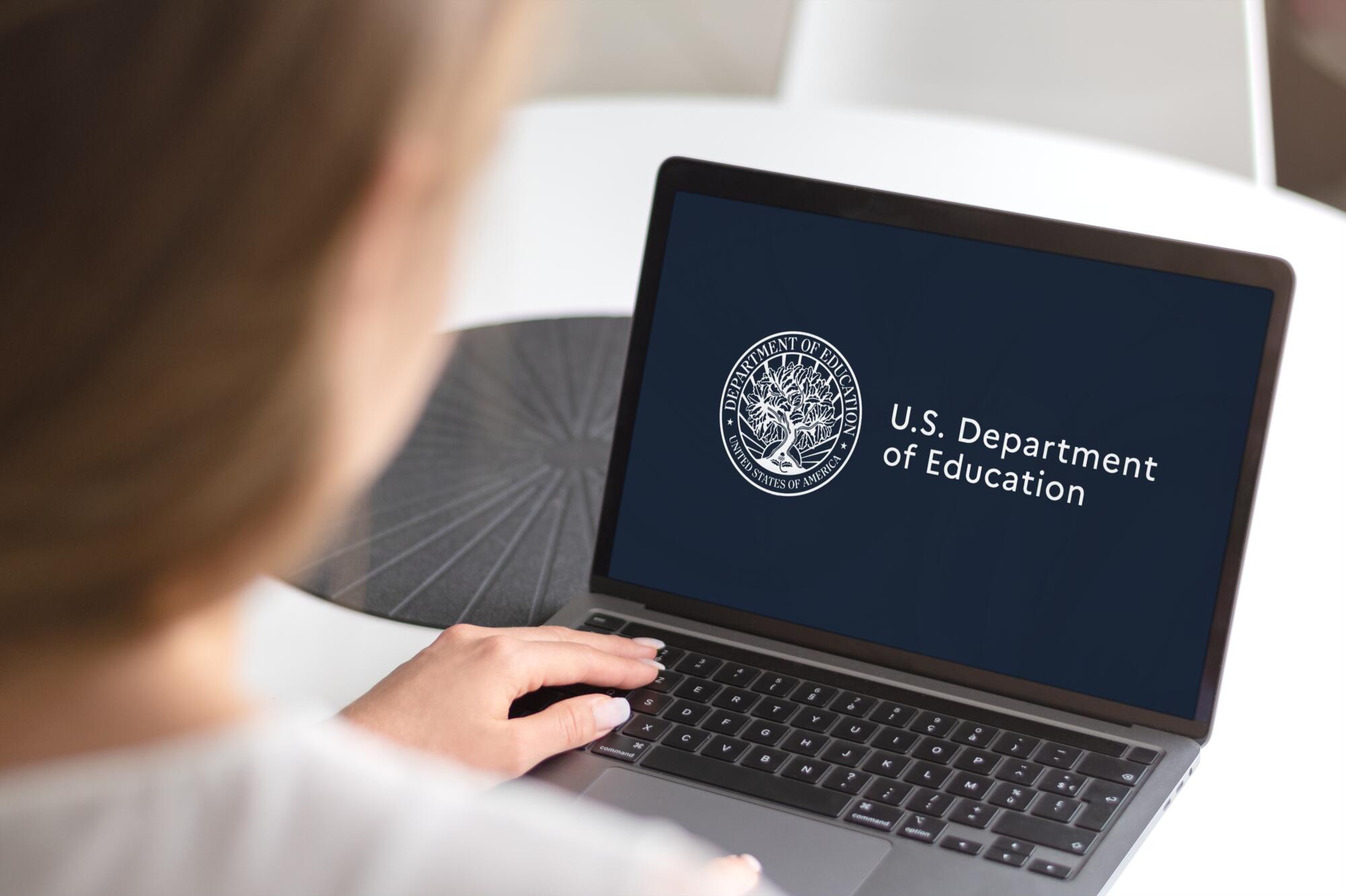 Guilherand-Granges, France - July 15, 2025. U.S. Department of Education: U.S. federal agency promoting educational excellence, overseeing financial aid, and ensuring equal access to education.